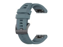 Bracelete de Smartwatch para Garmin Fenix 7X 26mm Silicone Sport Pure Color Watch Band (Rock Cyan)