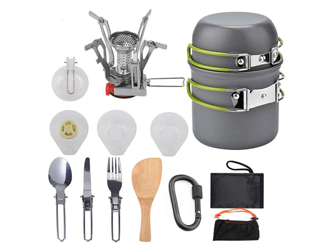Conjunto de Panelas para Camping e Mountainismo Portátil
