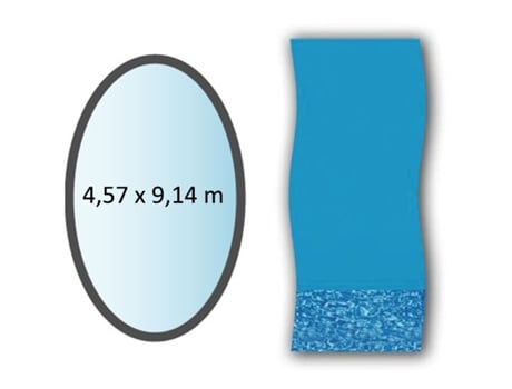 Forro Espiral Oval de 4 57 X 9 14 M para Piscinas Acima Do Solo Li1530Sb SWIMLINE