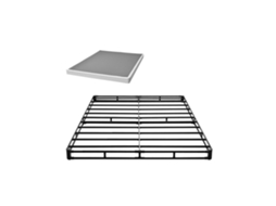 Conjunto De Estrutura Boxspring Casal Em Aço Reforçado Com Capa Antiderrapante Tekmaquinas