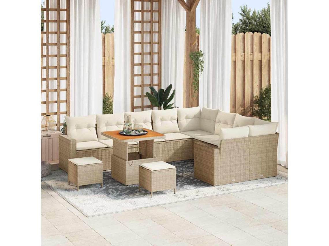 Vidaxl Conjunto De Sofá De Jardim 13 Unid. 10-número De Lugares