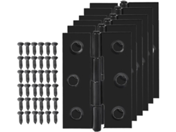 Conjunto De 12 Dobradiças Planas Em Aço Inoxidável Para Portas, Janelas, Armários, Estantes, Caixas De Madeira E Móveis