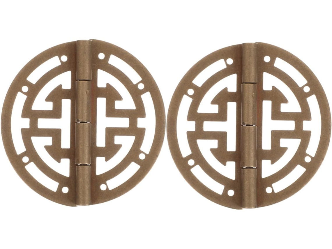 Conjunto De 2 Dobradiças Latão Para Tampa Caixa Joias Com Mecanismo Dobradiça Suave E Elegante Visual Vintage