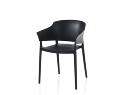 Conjunto de 4 Cadeiras Andra Pretas para Interior e Exterior