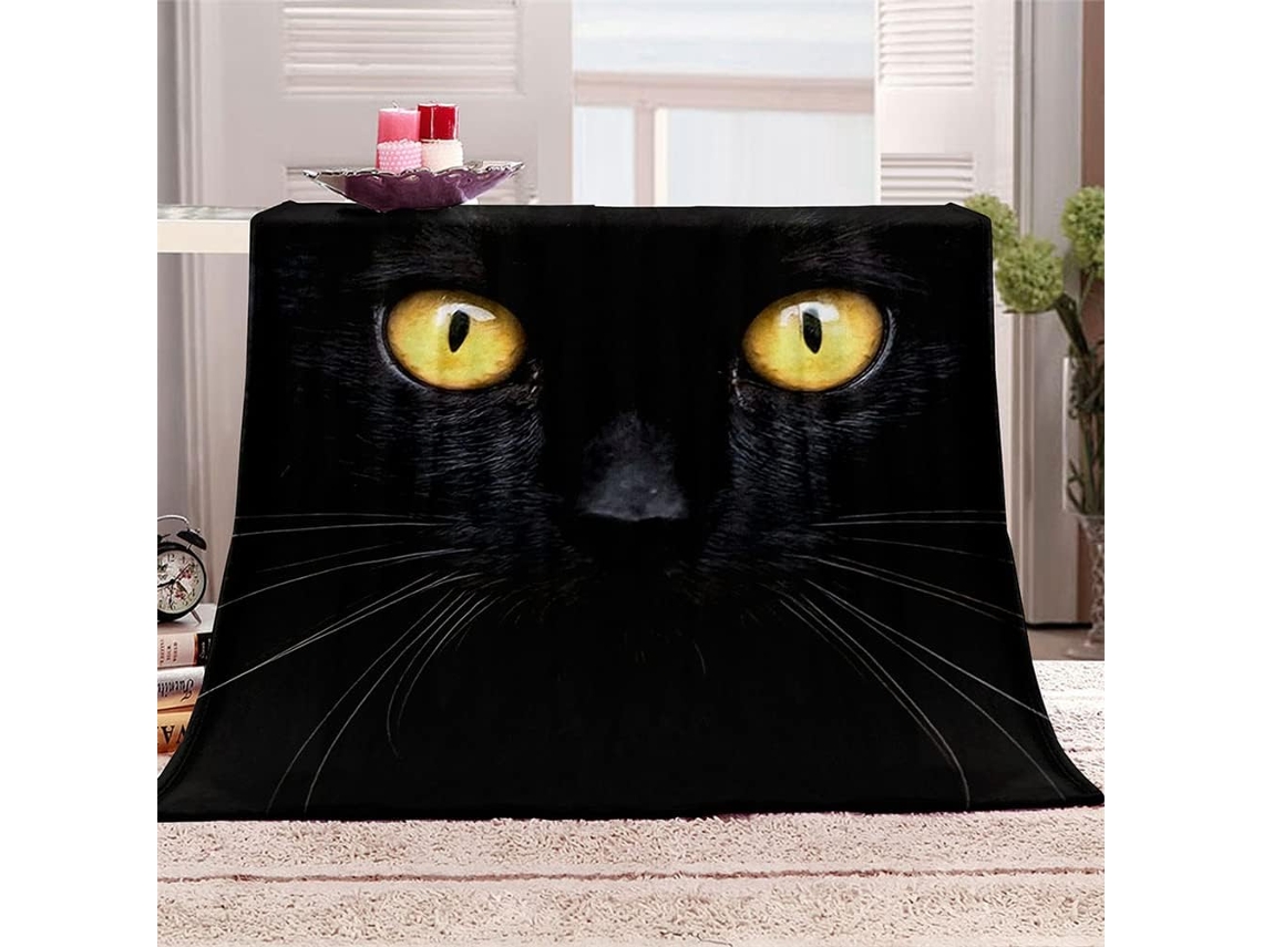 Manta de Flanela Fansu Estampa 3d Gato Quente Macia e Fofa Microfibra para o Inverno Colcha Sofá Adequada Adul