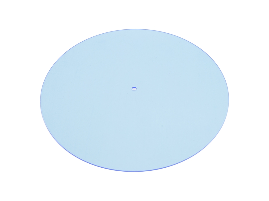 almofada de Toca discos de Acrílico Transparente Azul Claro para Toca discos Vintage 12 Polegadas