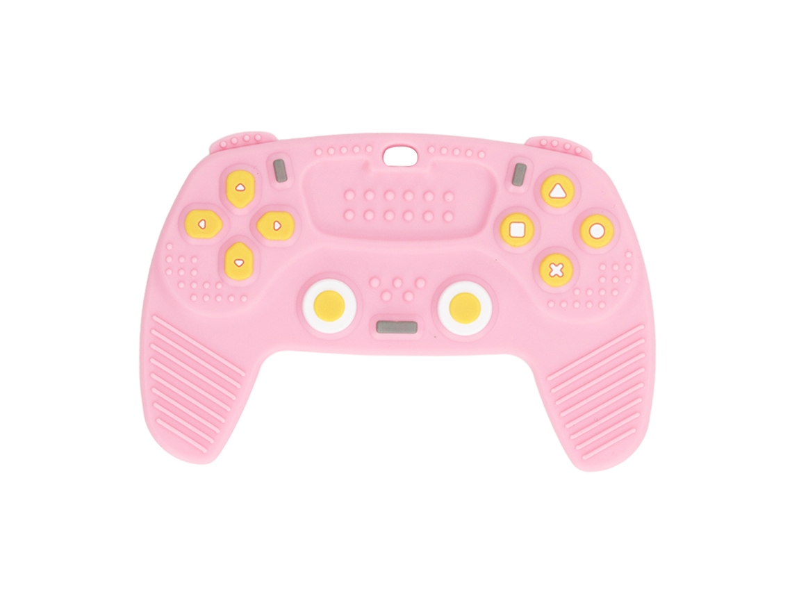 Mali chupeta de Silicone Macio em Forma de Controle de Jogo para Bebê com Botões Variados Rosa