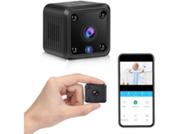 Mini Câmera Sem Fio para Casa Secreta Babá Áudio de Alerta de Detecção de Movimentopreto YIZHOOD
