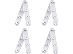 Conjunto De 4 Dobradiças Para Portas, 100 Mm, Aço Inoxidável, Rotação De 360 Graus