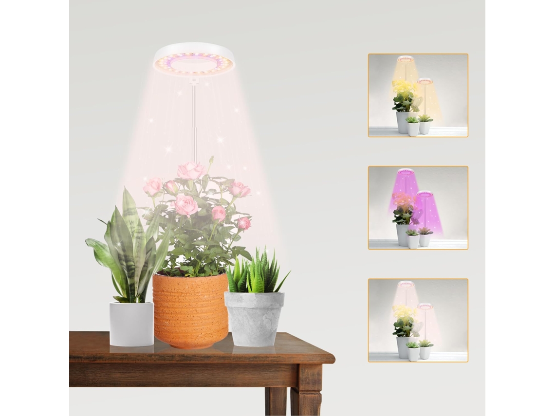 Lâmpada Led Para Cultivo, Lâmpada De Cultivo Halo Para Plantas De Interior, Luz Branca Suave Para O Crescimento De Suculentas, Min Aquaforge
