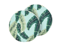 Conjunto De 2 Almofadas De Exterior Beliani Boissano De Poliéster Verde 40x40x10