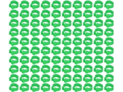 Conjunto de 100 anéis de identificação para patas de Pombos, 8 mm, sem palavras, reutilizáveis, fáceis de usar e instalar.