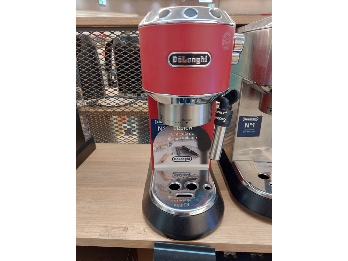 Máquina de Café Manual DELONGHI Dedica Style EC685.R (Outlet Grade B - 15 bar - Vermelho)