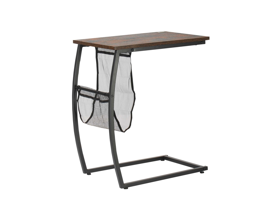 Mesa Auxiliar de Bambu 60x33x67cm Madeira, com bancada abatível | S/MARCA