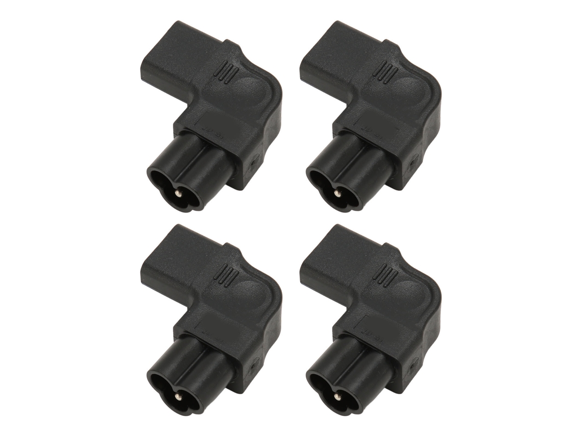 Adaptador de Plugue IEC320 C6 para C13 90 Graus 2.5a 10a 250v para UPS e Computadores (4 unidades)