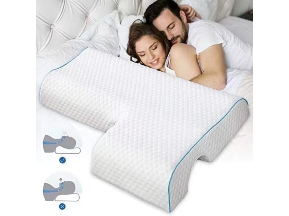 Travesseiro de Espuma Viscoelástica, Ergonômico, Lavável AQUAFORGE