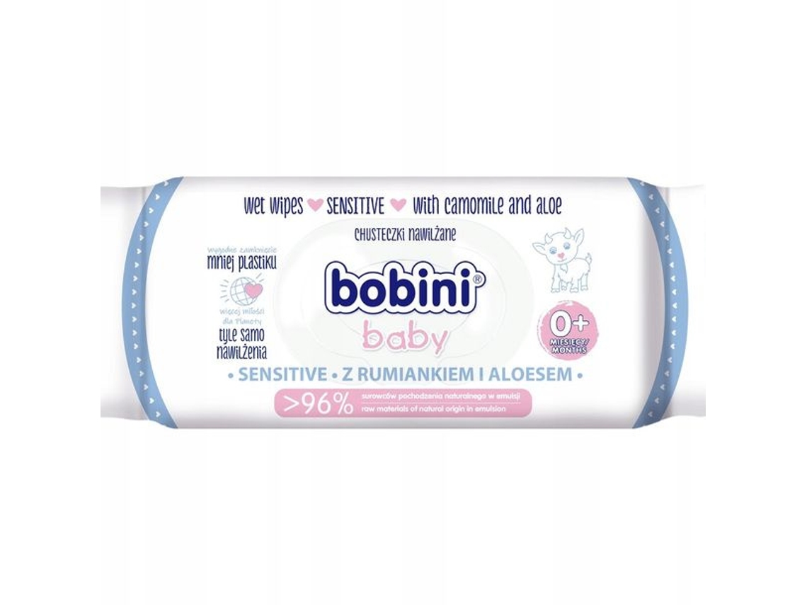 Baby Gentle Care Sensitive Hydrating Baby Wipes, 60 Pack Bobini