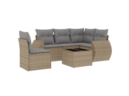 Garden Sofa Set, Garden Sofa Sets Vidaxl Bege Rattan / Vime (n/a)