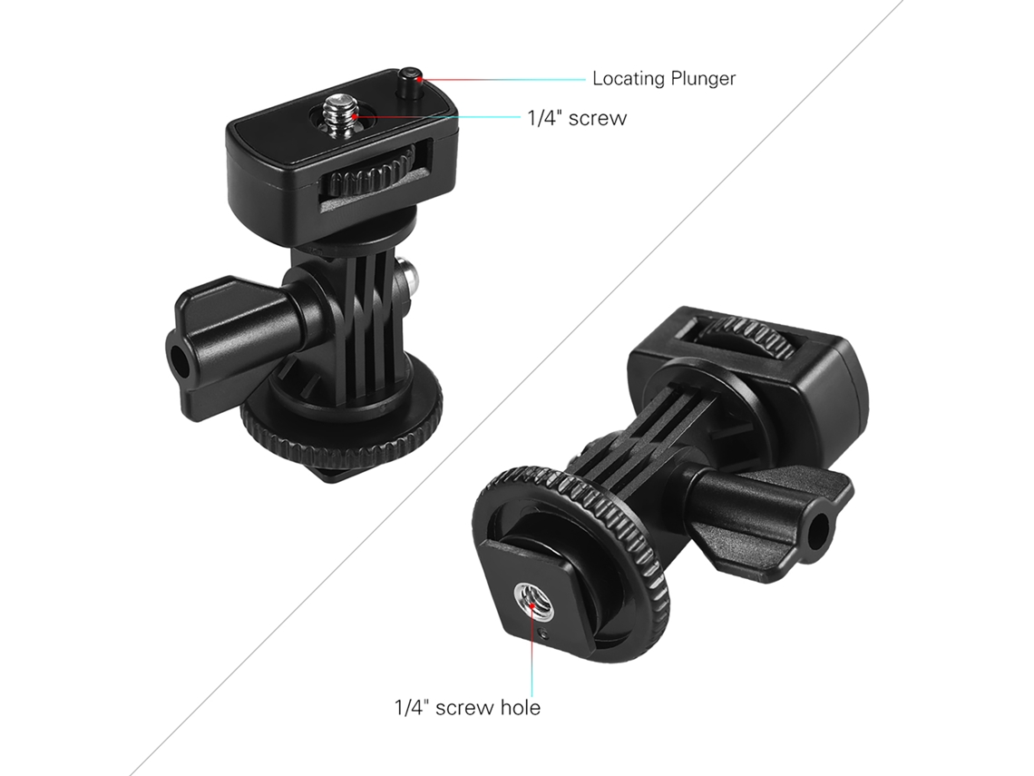 Adjustable Cold Hot Shoe Mount Adapter With 1/4" Screw For Viltrox Dc 90 Dc 70 Dc 50 Monitor L132t L116t Led Video Light LAXISCREED