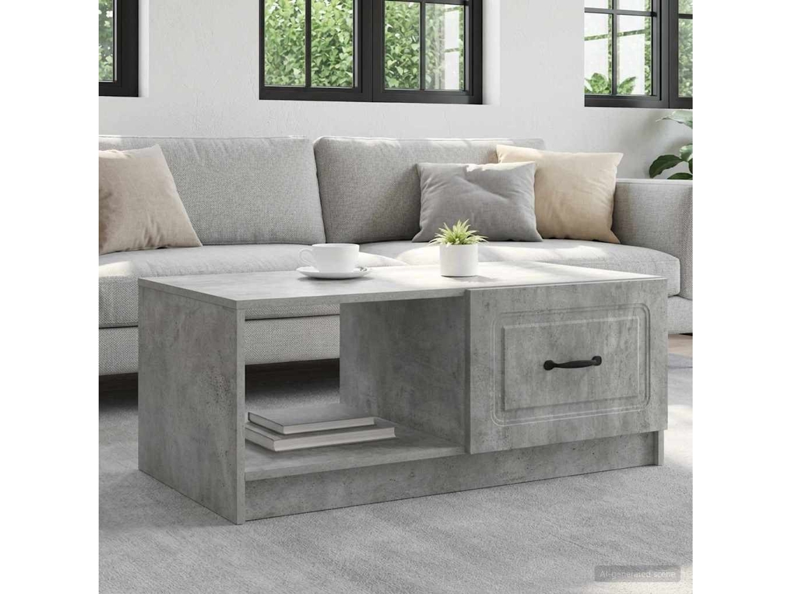Vidaxl Mesa De Centro Cinzento Cimento 90 X 50 X 37 Cm