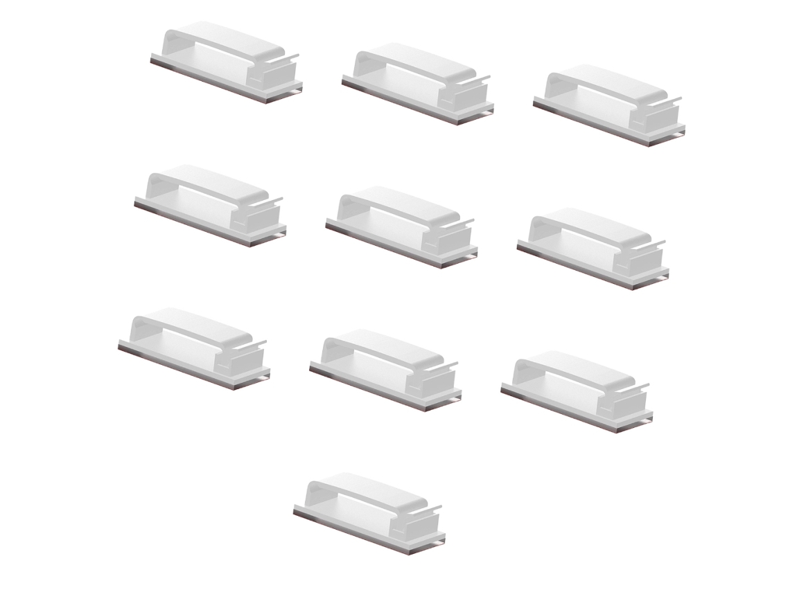 Conjunto De 10 Presilhas Para Cabos, Organizador Cabos Multiuso Com Base Autoadesiva Mesa-aquaforge