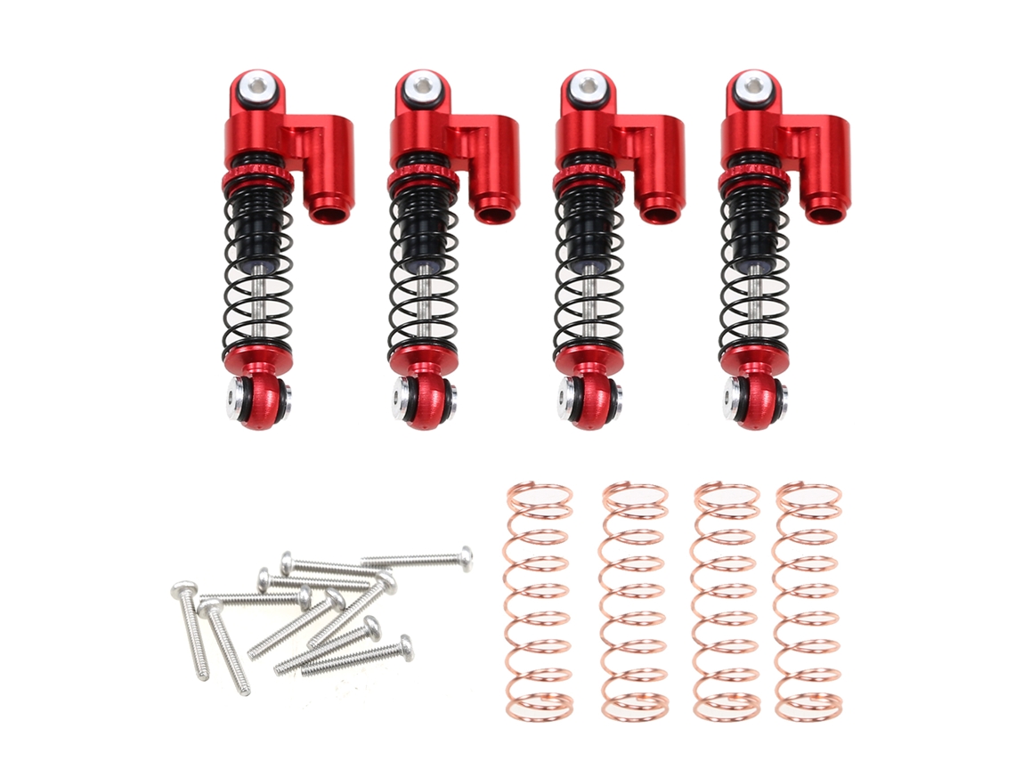 Mali 4pcs Amortecedor Ajustável de Mola Alumínio para Carro Rc Crawler 1:24 Axial Scx24 Axi90081 Axi00001 Axi00002 Acessórios de Upgrade