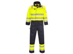 Macacão Multi-norm De Alta Visibilidade Para Proteção Do Trabalho Azul Marinho E Amarelo / Xl