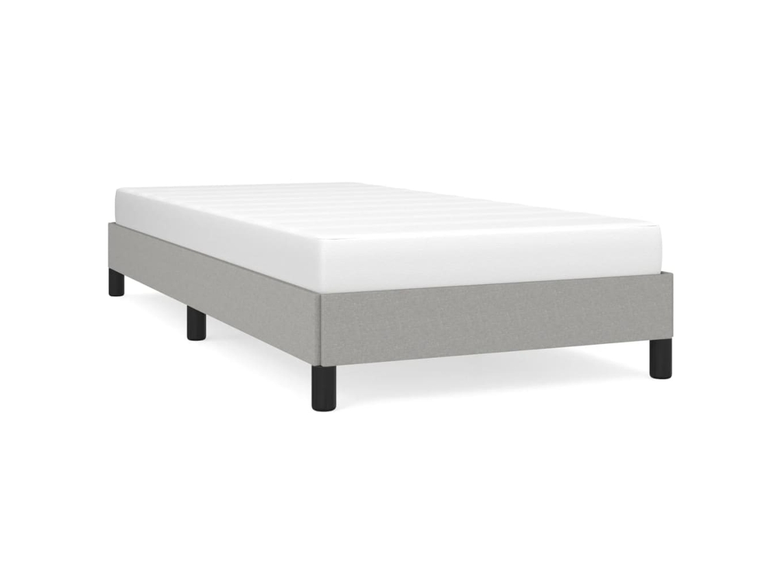 Estrutura De Cama Vidaxl Cinzeto Tecido (203x93x25 Cm )