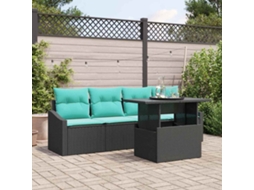 Vidaxl Conjunto De Sofá De Jardim 5 Unid. 4-número De Lugares