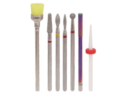 2026altiro-7 Peças De Brocas De Perfurador De Unhas De Cerâmica Conjunto Profissional Portátil De Brocas De Lixadeira De Unhas Metálicas
