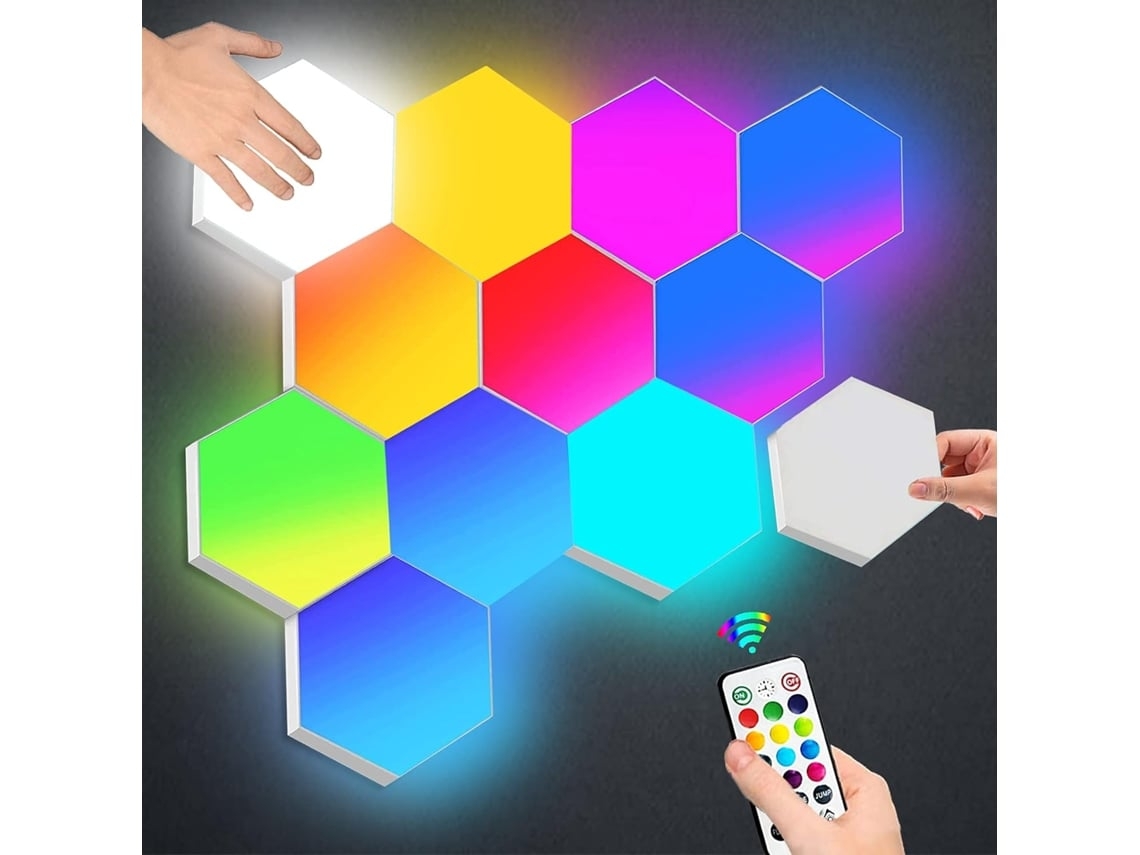 Luminária De Parede Hexagonal De Mudança De Cor*