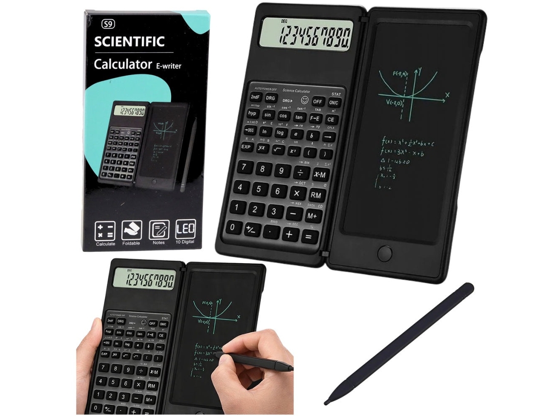 Calculadora Científica Com Visor Lcd De 10 Dígitos E Caneta Stylus., Esta Calculadora Científica Com Ecrã Lcd É Uma Ferramenta Prática E
