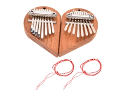 Kalimba Mão Mini Coração 8 Teclas Portátil 2 Peças