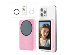 Tela De Selfie Sem Fio Bluetooth, Tela Traseira Magnética De 4,0 Polegadas, Modelo C92 Rosa Com Luz De Preenchimento. Yunzii