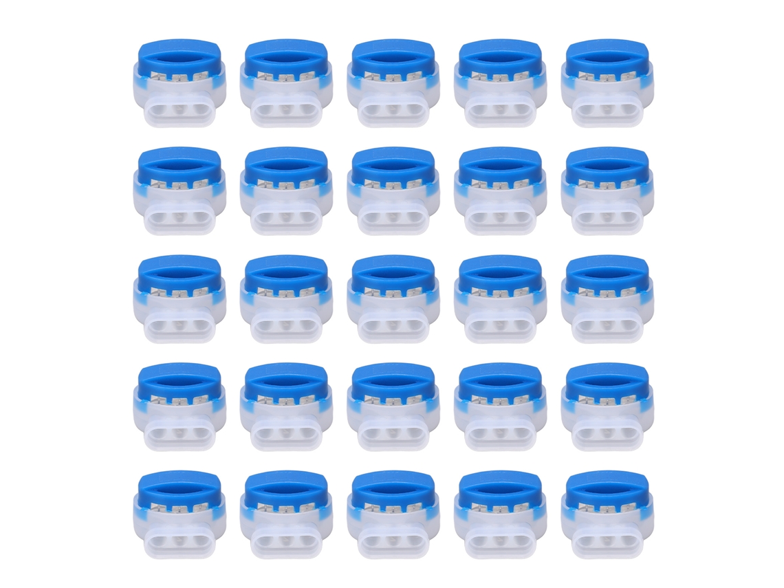 Awts 25 conectores IDC impermeáveis de cablagem elétrica com 3 furos para cabo 22‑14 AWG