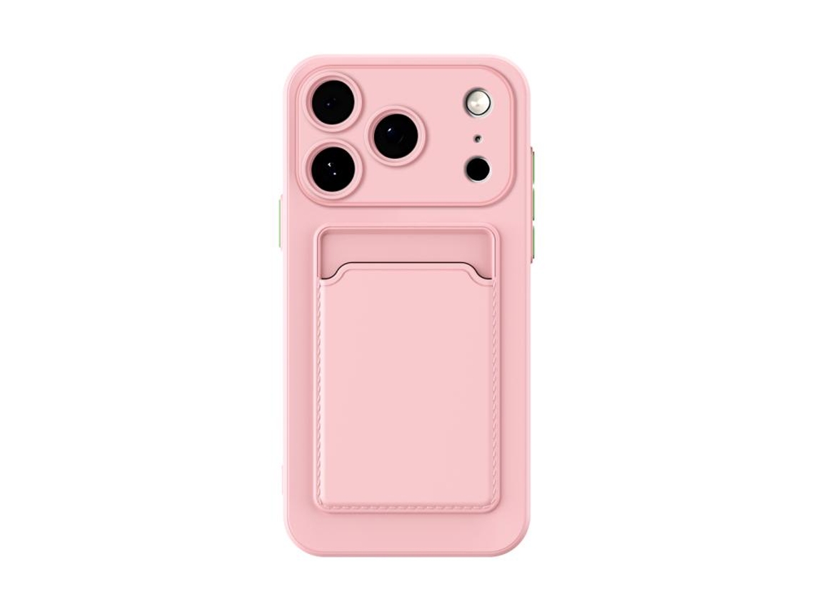Capa Para Iphone 15 Pro Com Compartimento Para Cartão E Botões Contrastantes - Tpujsr