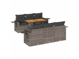 Garden Sofa Set, Garden Sofa Sets Vidaxl Cinzeto Rattan / Vime (n/a)