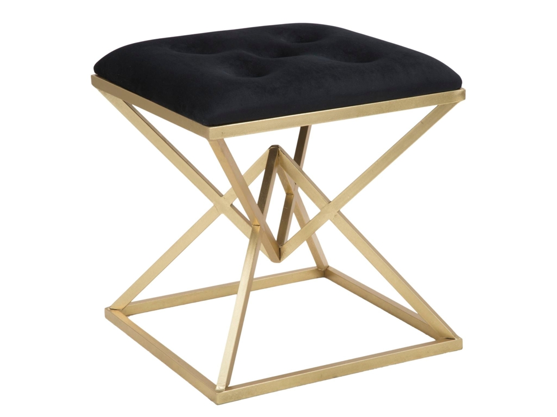 Pufe Pirâmide Cm 45x45x48 Único / Dourado/preto