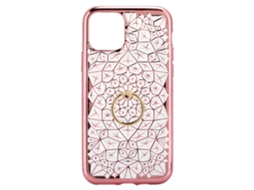 Capa de Telefone para Apple 11 Pro com Suporte de Anel, Material Tpu EOOCOO (girassol 3d com Borda Incrustada com Diamantes)