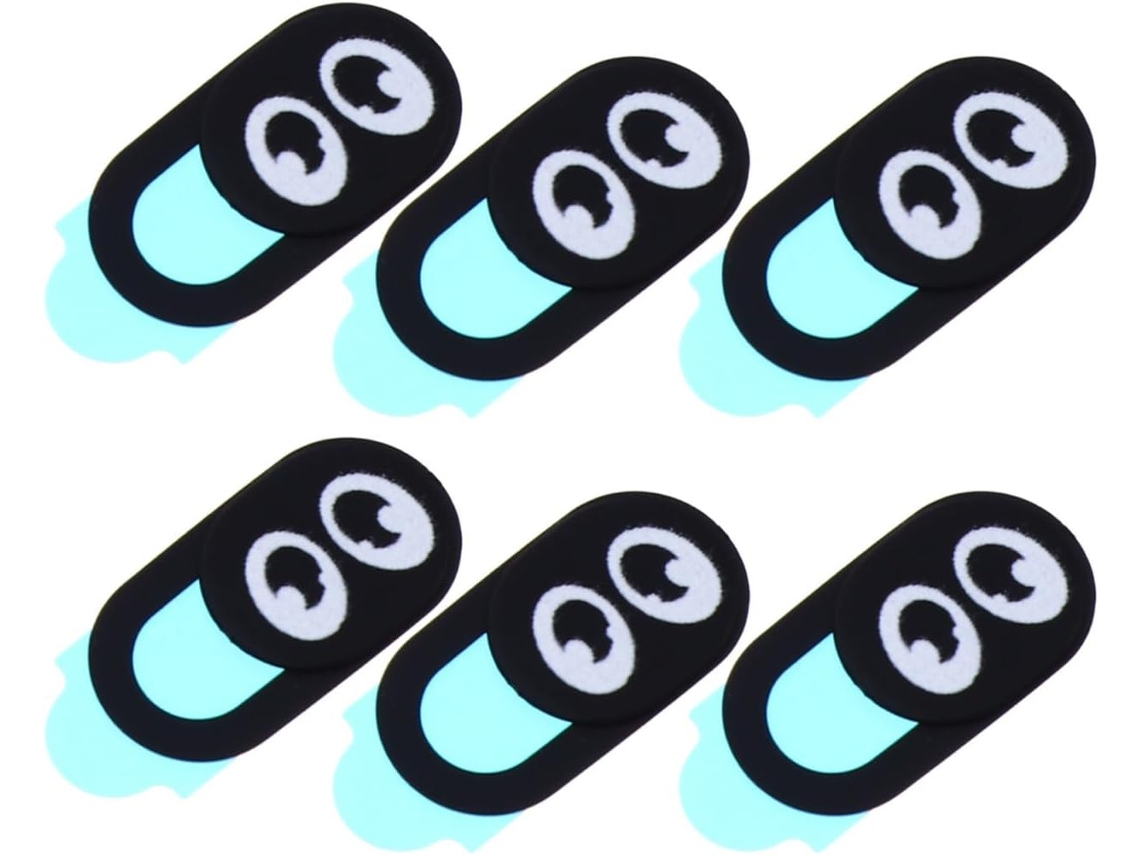 Capa De Privacidade Para Webcam, Conjunto De 6 Peças, Abs Preto
