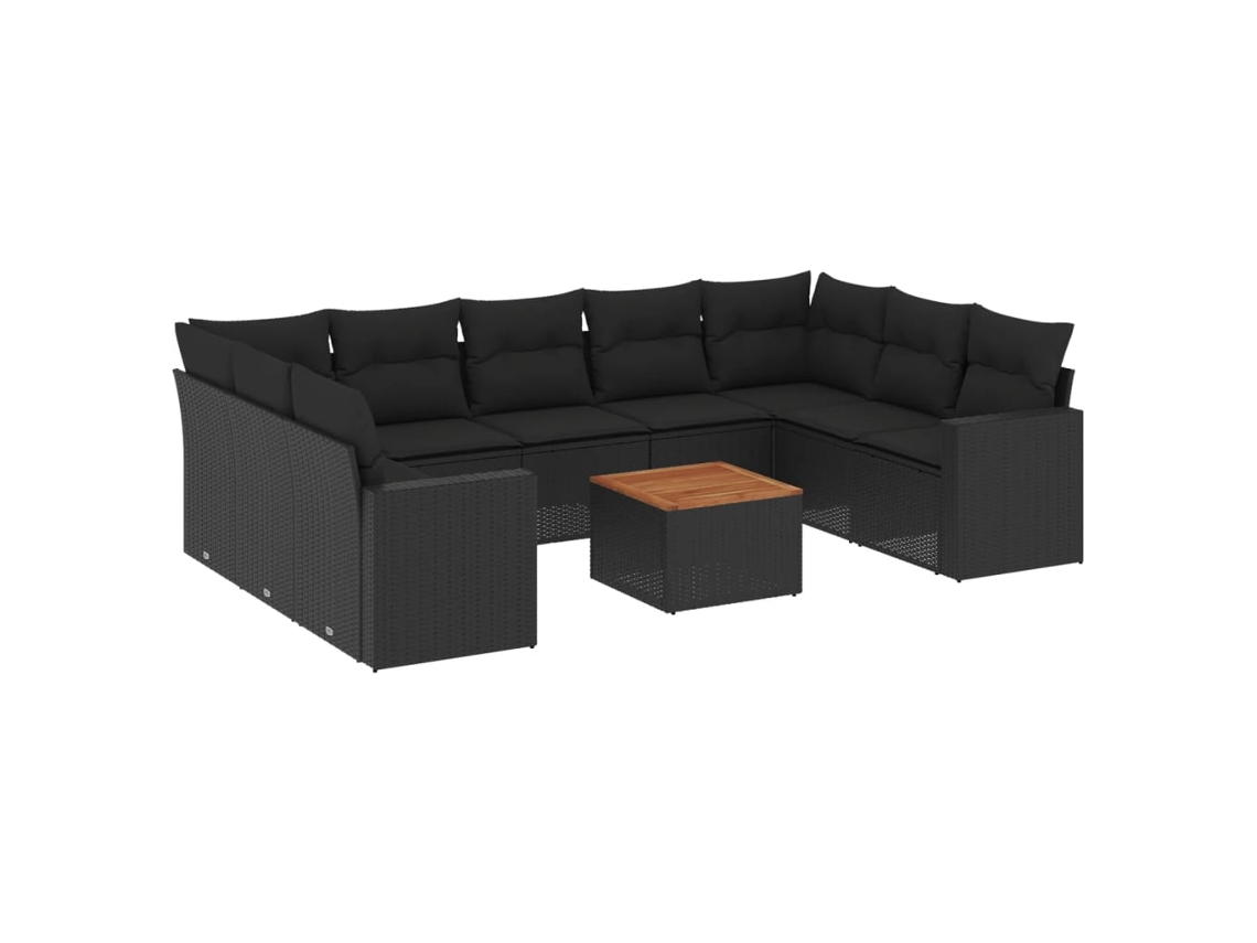 Garden Sofa Set, Garden Sofa Sets Vidaxl Preto Rattan / Vime (n/a)