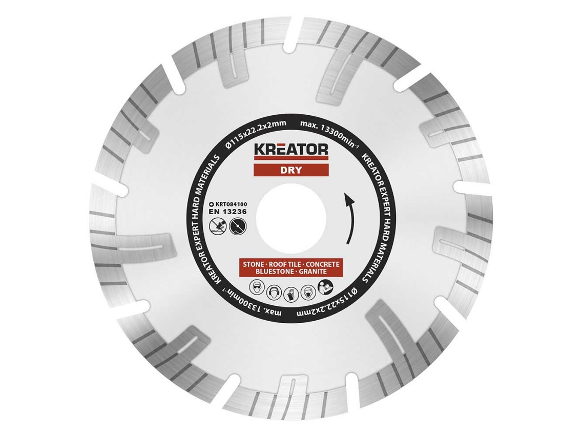 Disco de Diamante para Materiais Duros 115 Mm Transparentekreator