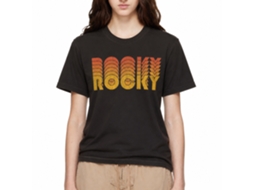 Rockinstone Rocky Movie Retro Rocky Solid Dark Chocolate Adult T-shirt Size:l