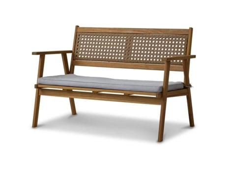 Banco de jardim LIANZA - 2 lugares - Acácia e resina tecida - 121 x 71 x 78 cm BOCARNEA