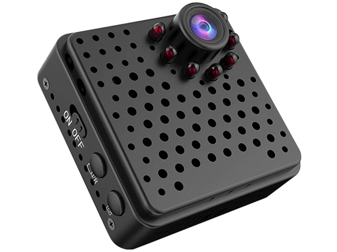 Mini Câmera Wifi 1080p, Câmera Ip Grande Angular Com Detecção De Movimento (preta)
