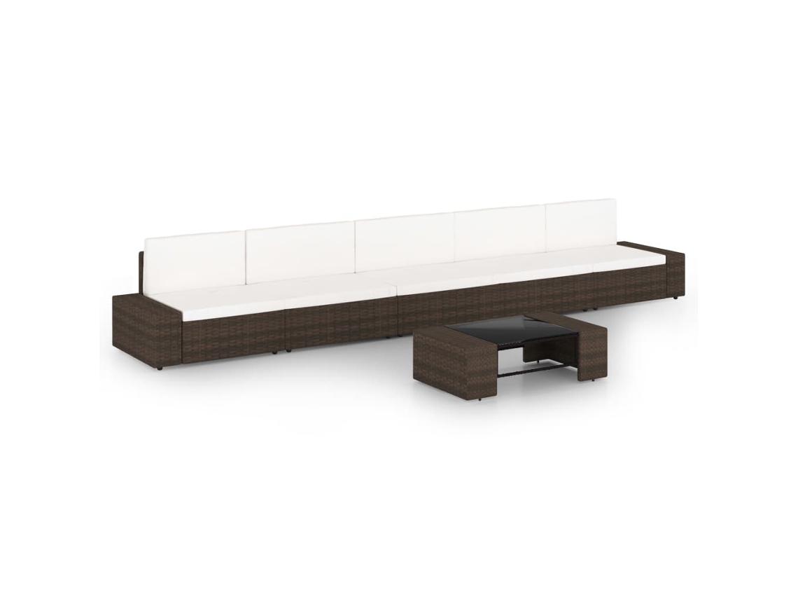 Garden Lounge Set, Garden Lounge Sets Vidaxl Marrom Rattan / Vime (n/a)