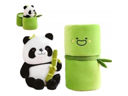 2026 oso Panda de Peluche 25 Cm Con Bambú, Juguete Suave para Niños Y Niñas, Regalo Decorativo para El Hogar