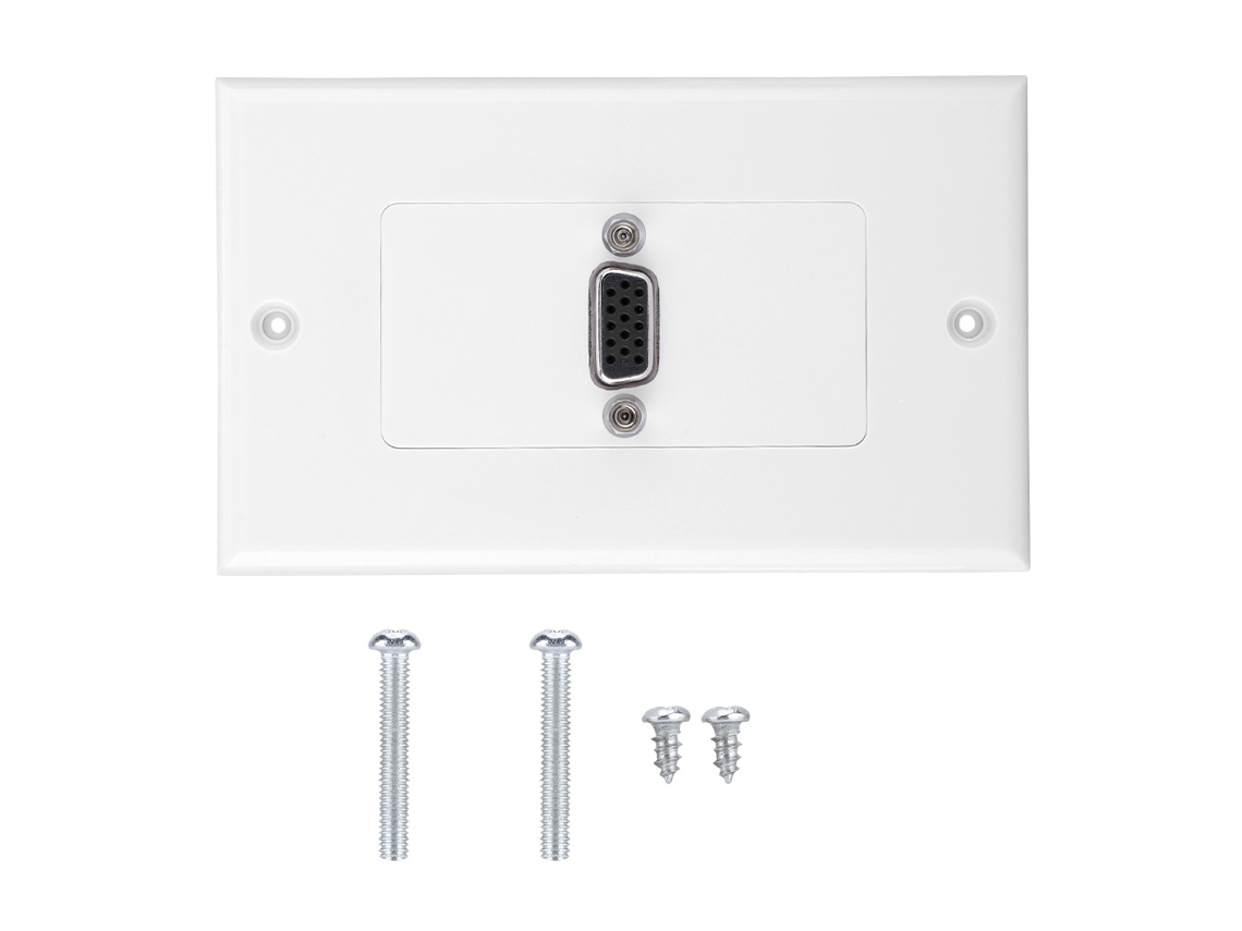 Panel de pared para toma VGA con adaptador de montaje, material ABS | S/MARCA