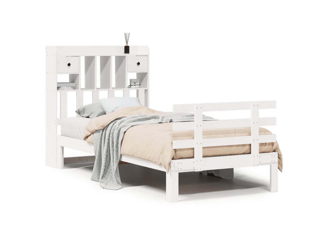 Bookcase Bed, Bookcase Beds Vidaxl Branco Madeira De Pinho (90 X 200 Cm)
