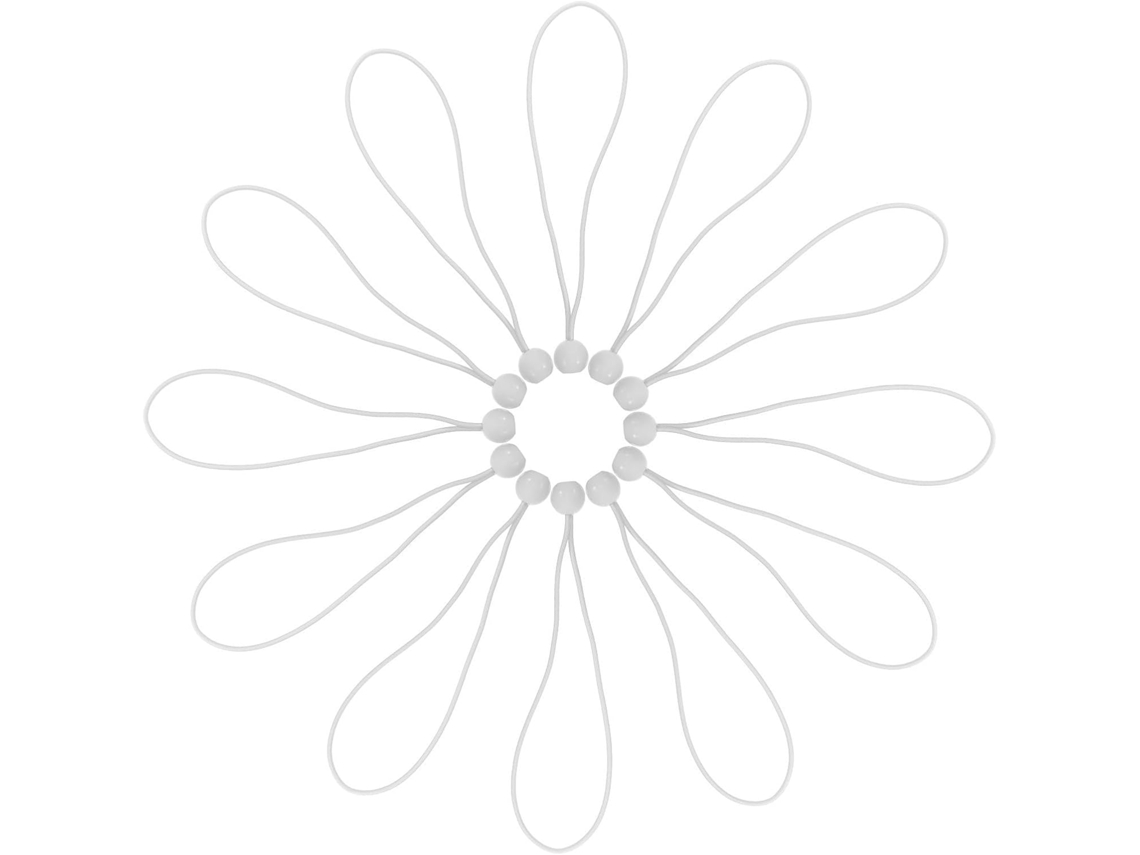 20 Unidades De Corda Elástica Com Bola Para Toldos, 30cm 12 Polegadas, Borracha De Cor Clara, Durável E Compacta Para